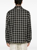 plaid-pattern virgin-wool shirt jacket