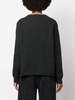 contrast-stitching knitted jumper