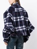 plaid-print shirt jacket