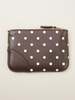 polka-dot print leather purse