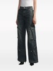 high-rise wide-leg cargo jeans