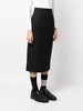 twill-weave pencil skirt