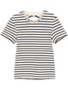 striped rhinestone-embellished T-shirt