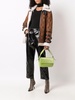 Monogram shearling-lined suede biker jacket 