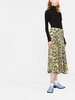 Twill Daisy Bouquet print skirt