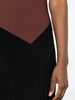 colour-block pleated maxi dress