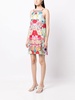 floral-print silk shift dress