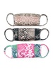 snakeskin-print face masks (pack of 3)