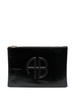 logo-patch clutch bag