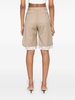 Neutral Knee-Lenght Tailored Shorts