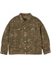 camouflage-print denim trucker jacket