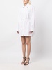 logo-embroidered belted shirt dress