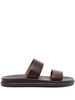 Nicos leather slides 