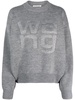 logo-debossed drop-shoulder jumper