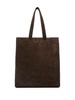 panelled suede tote bag