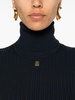 cable-knit roll-neck jumper