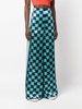 graphic-print silk trousers