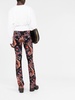 floral print high-waisted trousers