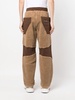 two-tone panelled track pants 