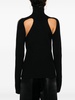 Black Cut-Out Wool Jumper