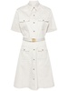 logo-patch shirt dress