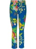 floral-print cotton-blend trousers 