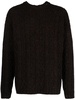 Aran-knit wool jumper