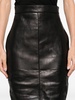 Black Dirt Pillar Leather Maxi Skirt