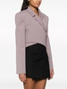 crossover-front cropped blazer