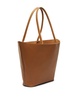 open-top leather tote bag