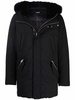 Edward logo-print faux fur-trim padded jacket