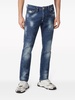 mid-rise straight-leg jeans