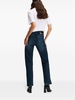 high-rise split-hem jeans