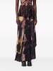 Lemna abstract-print pleated skirt