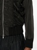 black ruched bomber jacket