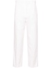 straight-leg linen trousers