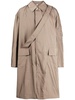 two-pocket strap-detail raincoat 