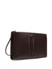 panel-detail leather clutch bag