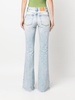 low-rise flared jeans