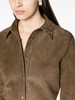 long-sleeve suede shirt