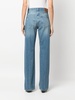 ankle-slit straight-leg jeans