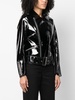 glossy faux leather jacket