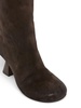 knee-high suede boots