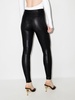 faux-leather high-rise leggings