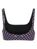 graphic-print square-neck sports bra