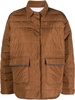 flap-pocket padded jacket