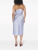 draped stretch-silk slip dress