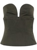 Cacao cotton bustier top