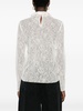 floral-lace sheer blouse