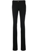 belted slim-cut trousers